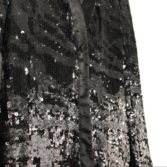 RACHEL ZOE Bailey Sequin Black Cardigan P/XS - Picture 4 of 9